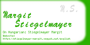 margit stiegelmayer business card